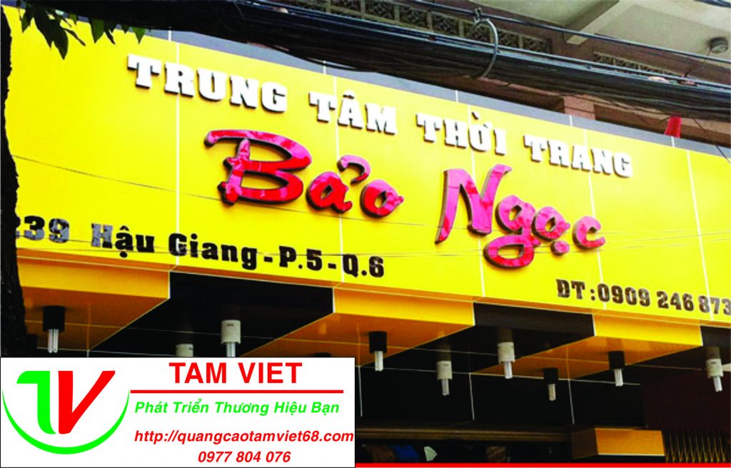 Bảng Alu Chữ Nỗi Mica - Công ty TNHH Quảng Cáo Tâm Việt